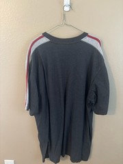 Vintage Bugle Boy Graphic Print T Shirt Skulls Stripe Sleeve Men’s Size XL