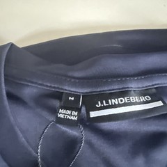 J Lindeberg Men’s Ade Short Sleeve T-Shirt Medium Tennis NAVY NEW AMJT11294