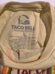 Taco Bell Mens T Shirt Large Graphic Short Sleeve Cotton Yellow Employee Tee
