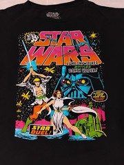 Star Wars Mad Engine T-Shirt Star Duel Comic Graphic Black Size L Sci-Fi Retro
