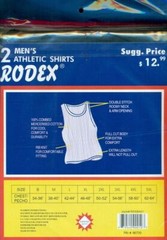 6 Packs Men’s White/Black A-Shirts, “100% Cotton TANK TOP “