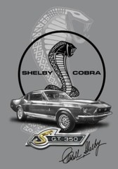 New Vintage Goods Apparel 1968 Shelby GT350 T-Shirt Gray, Various Sizes