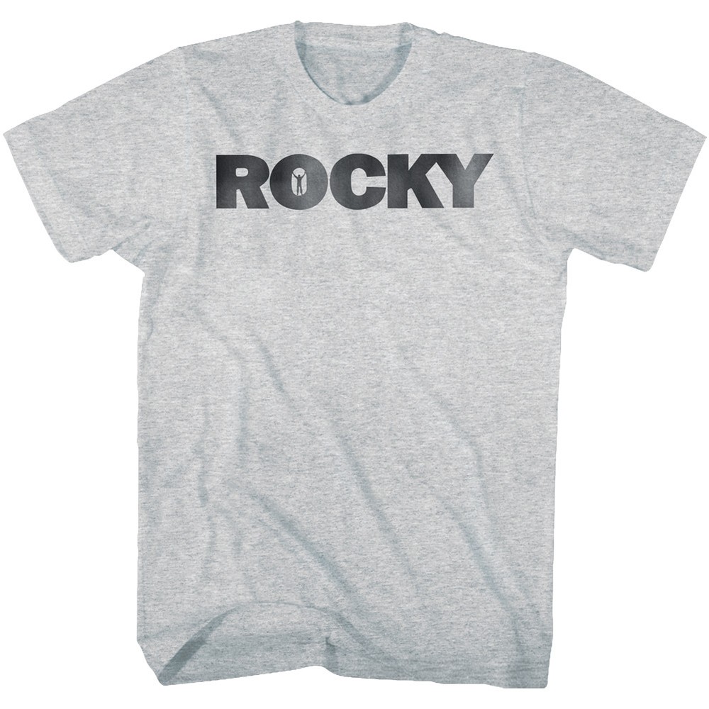 Rocky Balboa T-Shirt New Official Rocky Movie Logo in Gray Heather SM – 5XL