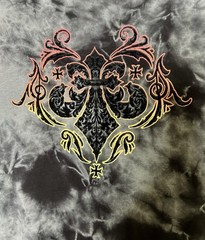 Vintage Affliction Dark Consequences flocked graphic crystal washed t-shirt XL