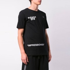 Off-White Ice Man Digital Letter Print Short Sleeve T-Shirt