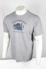 Travis Mathew Men’s Coal Walk Shirt VW Here for a Good Time Short Sleeve L Large