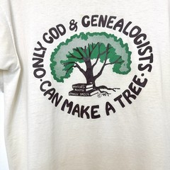 Vintage 1990 Only God Can Make A Tree Genealogists Family Tree T Shirt USA Large