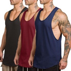 Men’s Gym Tank Top Sleeveless Muscle Shirt Workout Stringer Cut Off Bodybuilding