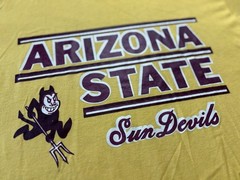 Arizona State University Sun Devils T-Shirt Vintage 80s Thin 50/50 Single Stitch