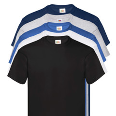 Mens fruit of the loom Super Premium t shirts 3 5 Pack Unisex Plain Cotton Mixed