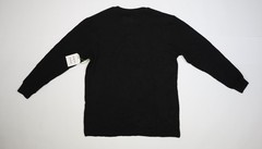 Bowery & Broome Shirt Mens Large Black Thermal Henley Long Sleeve Tagless