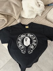 BAPE x Chrome Hearts Black Graphic Tee