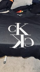 Calvin Klein Jeans Men’s Black CK Logo Graphic Print Crew Neck T-Shirt Size L