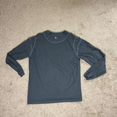 Kuhl Kommando Crew WildFibre Shirt Mens M Gray Zip Pocket Long Sleeve