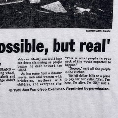 VTG 1989 San Francisco Earthquake T Shirt Mens Large Examiner Single Stitch 80s