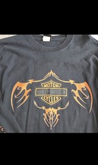 VINTAGE 2000s Harley Davidson XL tribal eagles t shirt Longsleeve