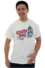 Chilly Dog Slush Puppie Novelty Cartoon Logo Adult Short Sleeve Crewneck Tee