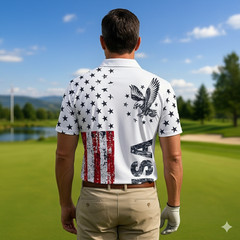 250th Anniversary USA Shirt 250th Golf Polo Shirt Patriotic Golf Shirts for Men