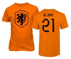 Netherlands Soccer #21 Frenkie De Jong World Football Adult and Youth T-Shirt