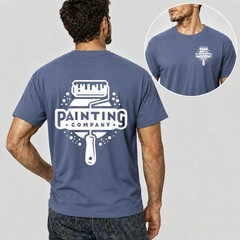 Men Personalised Work T Shirt Custom Trade Company Logo Mechanic Plumber Painter
