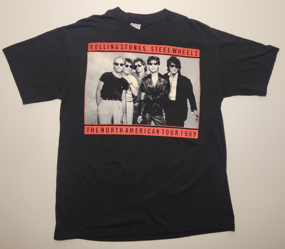 1989 Rolling Stones Steel Wheels North American Tour T-Shirt XL Nice As Pictured