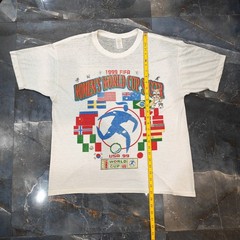 Vintage 90s Paper Thin FIFA Women’s World Cup USA Soccer Flags Graphic Tee XL