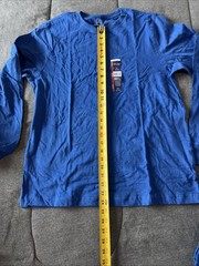 BRAND NEW ” GEORGE ” MEN’S SOLID Blue COTTON LONG SLEEVE T-SHIRT.” M