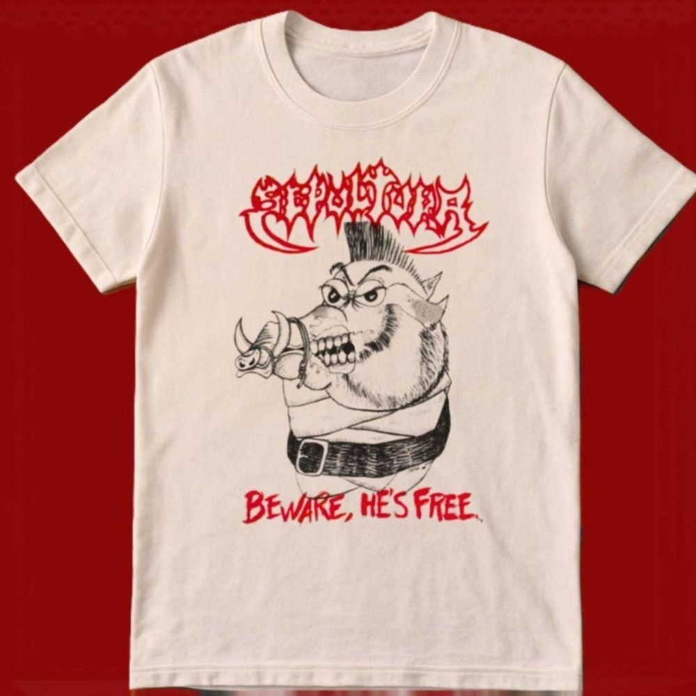White Sepultura band T-Shirt Short Sleeve Adult S-5XL BL1133