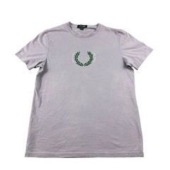 Fred Perry Light Purple Cotton Iconic Graphic T Shirt Size Men’s Small
