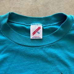 Vintage 90s Made In USA Single Stitch Top Blue Eagle Nature Summer Graphic Tee