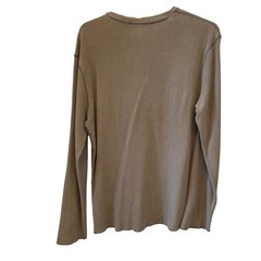 Vgt Y2k Express Mens XL Brown Waffle Knit Henley Shirt Dexter Kills Alt
