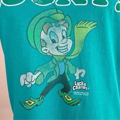Lucky Charms Cereal T-Shirt Mens Medium Tee Luv Feeling Lucky Green Leprechaun