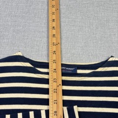Saint-James T-Shirt Mens XS Blue Striped Round Neck Cotton Long Sleeve France