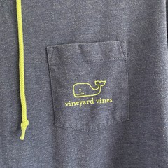 Vineyard Vines Men’s SZ M Blue/Green Drawstring Hooded Long Sleeve T-Shirt