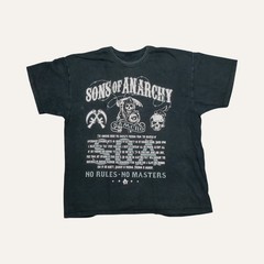 Sons of Anarchy T Shirt Mens XXL Black Faded SAMCRO Reaper Graphic SOA Biker