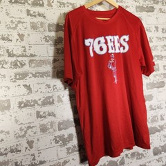 Philadelphia 76ers Shirt Men’s L Red Badger Sport Performance 76ers Graphic Tee