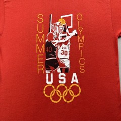 Vintage USA Basketball T-Shirt Mens Medium Red Summer Olympics South Korea 1988