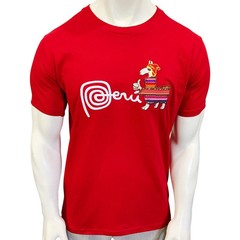 NEW PERU LLAMA ALPACA PERUVIAN PATRIOTIC EMBROIDERY MEN’S SHORT SLEEVE T-SHIRT L