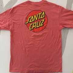 Santa Cruz Tshirt Size Large Distressed Double Sided Big Logo On Back