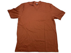 American Apparel Sustainable Collection USA MADE Vneck Tee 100% cotton Orange L
