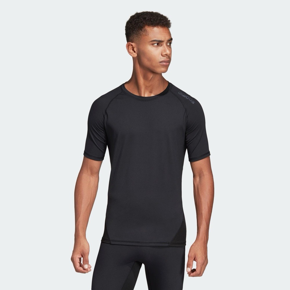 Adidas Alphaskin Sport Tee Climacool Aeroknit T-Shirt Black CF7235 Size 2XL NWT