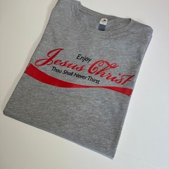 Jesus Christ Enjoy T-Shirt Thou Shall Never Thirst Funny vintage Christ – Cola