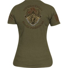 Grunt Style Women’s O.I.F. Veteran T-Shirt – Military Green