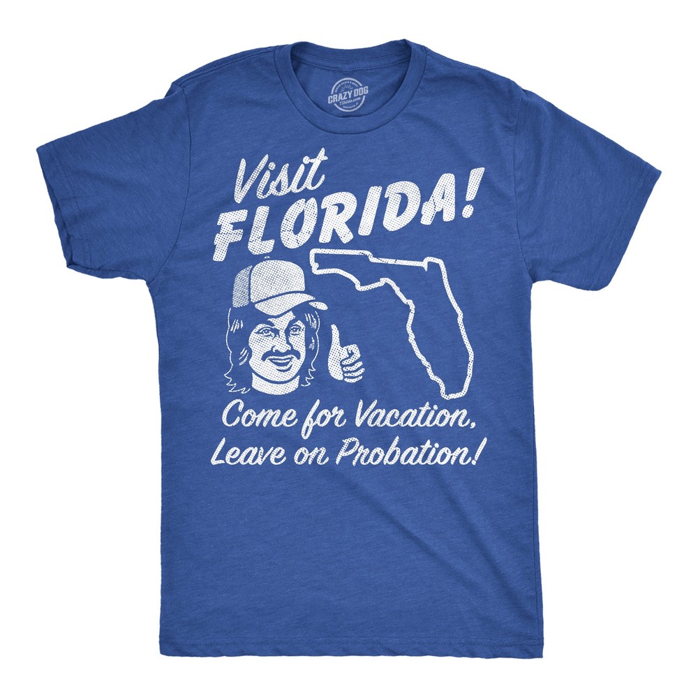 Mens Funny T Shirts Visit Florida Sarcastic Travel Graphic Novelty Tee for Men