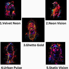 Mens Neon Hip Hop Urban Tee Shirt, Comfort Colors T Shirt, Unisex Streetwear Tee