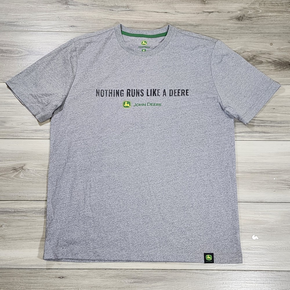 John Deere Graphic Tee Men’s Medium Gray Short Sleeve