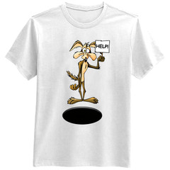Wiley Coyote Help Fox Dog Cartoon Funny T Shirt Tee Gift New