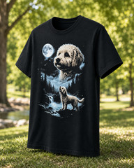 Maltipoo Howling to the Moon T-Shirt
