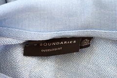 Men’s No Boundaries Oversize French Terry Polo Shirt XSMALL Chambray NEW
