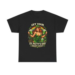 Get Your St. Patty’s Day Feelin’ Lucky T-Shirt | Irish Pinup Beer Design